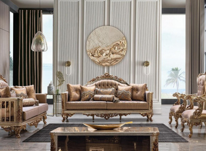Sofa set Couch Set Classic Suite Seat Upholstery Coffee table 5 pieces
